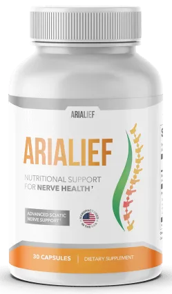 Arialief supplement bottle sciatic nerve support